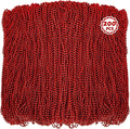 200 PCS Bead Necklace, 33 IN Red Mardi Gras Beads, Mardi Gras Party Costume Accessories, Parade Throws Beads Bulk for Christmas Pirate Wedding Party Supplies Decor
