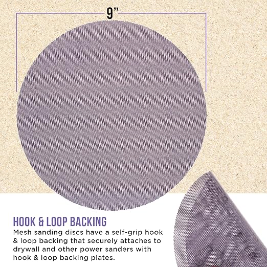 Dura-Gold Premium 320 Grit 9" Purple Ceramic Mesh Sanding Discs, Box of 10 - Image 3