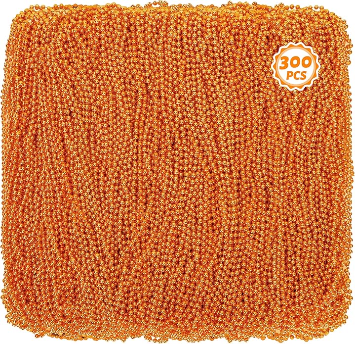 300PCS Mardi Gras Beads Bulk, Mardi Gras Beads Necklace, Parade Throw Accessories Set Decorations Party Supplies