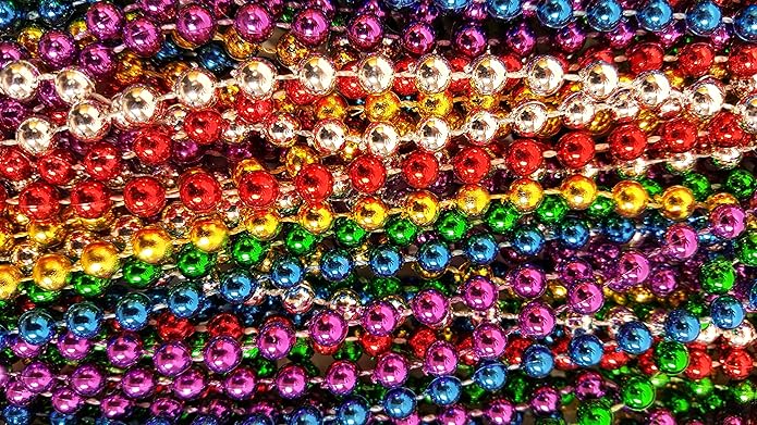 Festive Metallic Beaded Necklaces