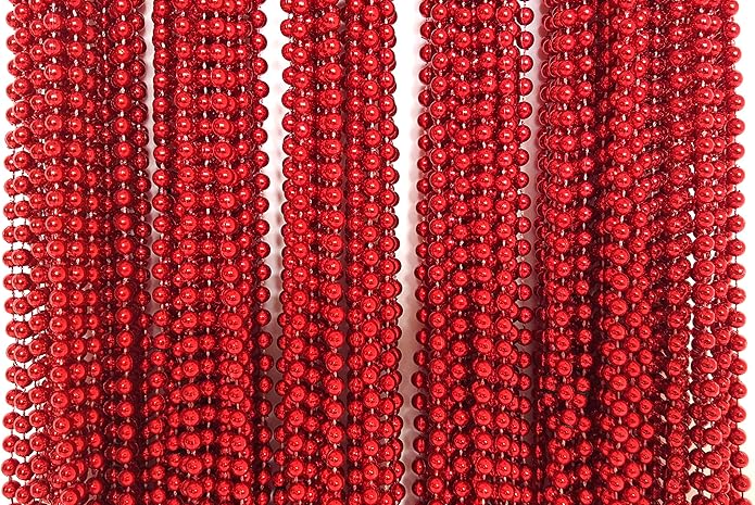 Festive Metallic Beaded Necklaces