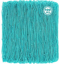 100 PCS Lakeblue Beads Necklaces, 33" Round Beads Bulk, Mardi Gras Parade Accessories, Costume Necklaces for Parade Throws Accessories Decorations Festive Event Gender Reveal Party Supplies