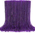 Mardi Gras Beads, 100PCS Purple Oval Bead Necklace Party Favors, 32" Bead Necklaces Mardi Gras Accessories, Festival Parade Throw for Halloween Mardi Gras Birthday Party Celebrations Decorations