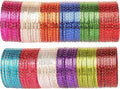 Touchstone indian bangles bracelets for women colorful churiyan set return gifts jewelry chudiya bulk pack bollywood metal bangle sets 12 textured vintage colors. Set of 144