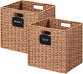 UBBCARE 2 Pack Wicker Basket, 12×12 Storage Cubes by UBBCARE